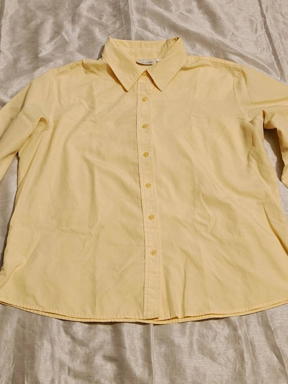 White Stag women's button yellow long sleeves shirt size L (12/14)